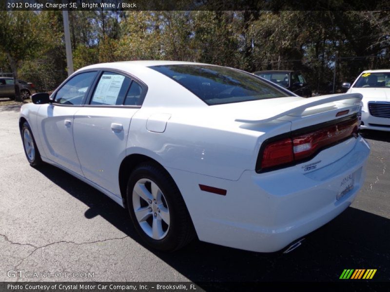 Bright White / Black 2012 Dodge Charger SE