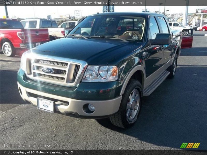 Forest Green Metallic / Castano Brown Leather 2007 Ford F150 King Ranch SuperCrew 4x4