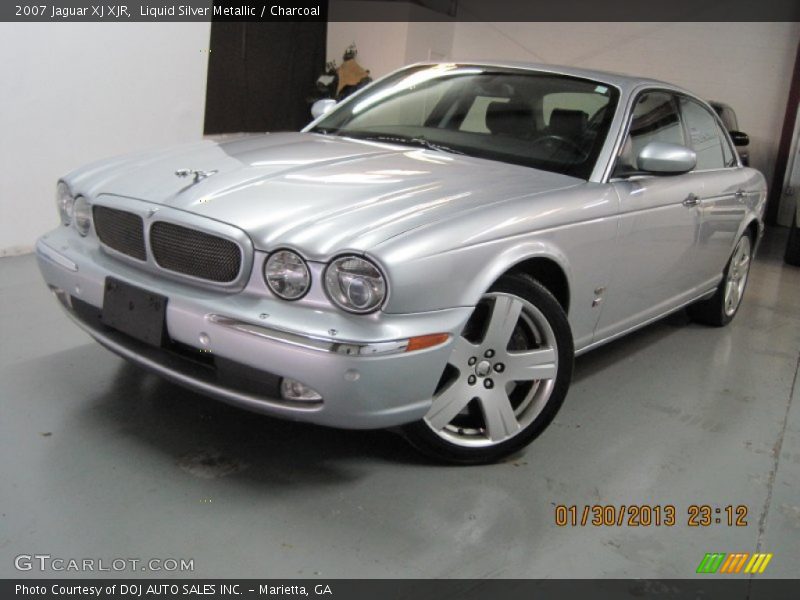 Liquid Silver Metallic / Charcoal 2007 Jaguar XJ XJR