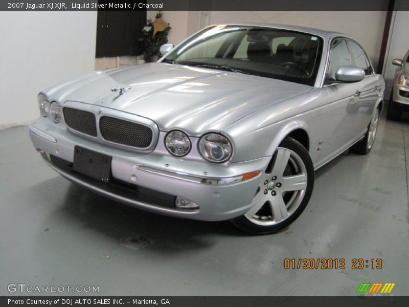 Liquid Silver Metallic / Charcoal 2007 Jaguar XJ XJR