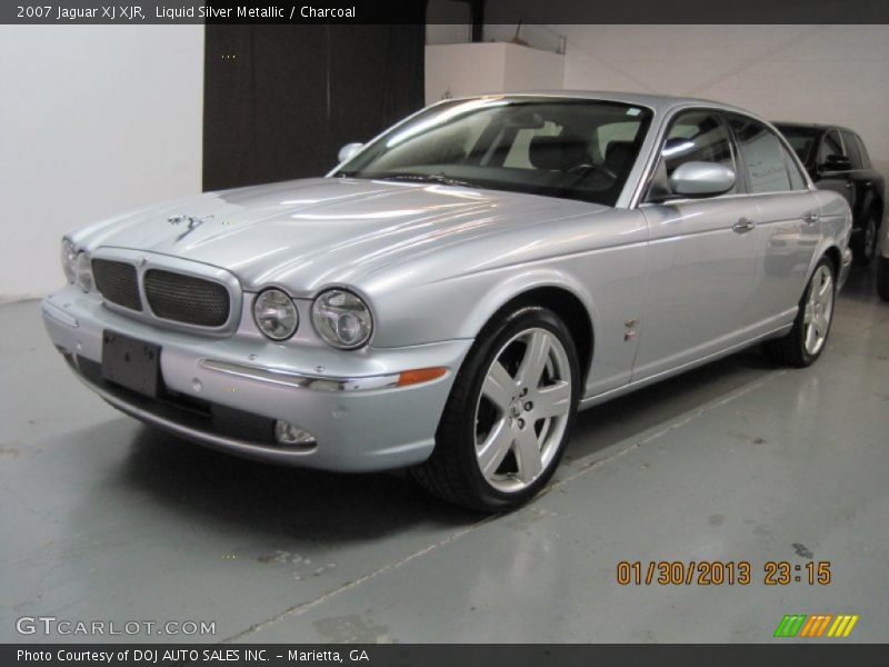 Liquid Silver Metallic / Charcoal 2007 Jaguar XJ XJR