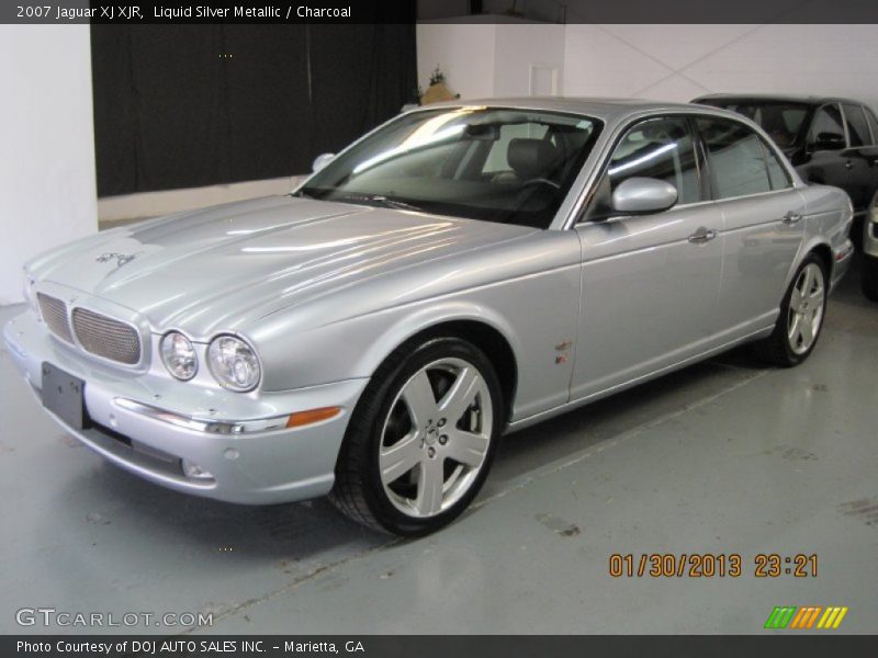 Liquid Silver Metallic / Charcoal 2007 Jaguar XJ XJR