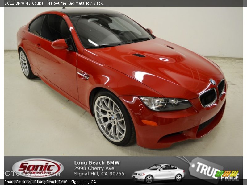 Melbourne Red Metallic / Black 2012 BMW M3 Coupe