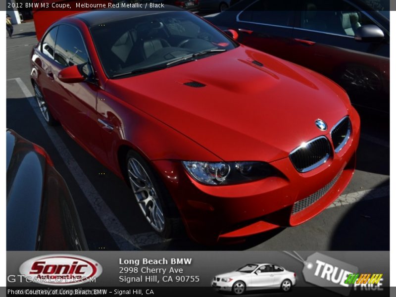 Melbourne Red Metallic / Black 2012 BMW M3 Coupe
