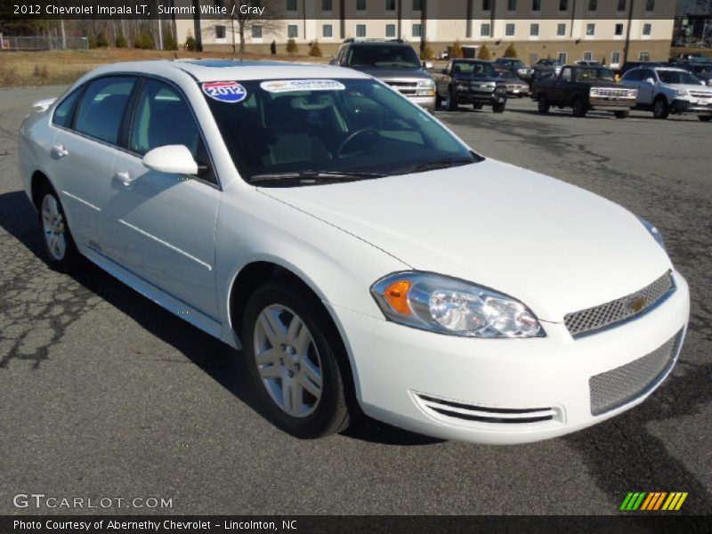 Summit White / Gray 2012 Chevrolet Impala LT