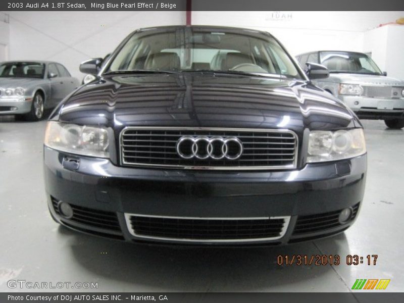 Ming Blue Pearl Effect / Beige 2003 Audi A4 1.8T Sedan