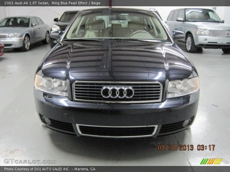 Ming Blue Pearl Effect / Beige 2003 Audi A4 1.8T Sedan