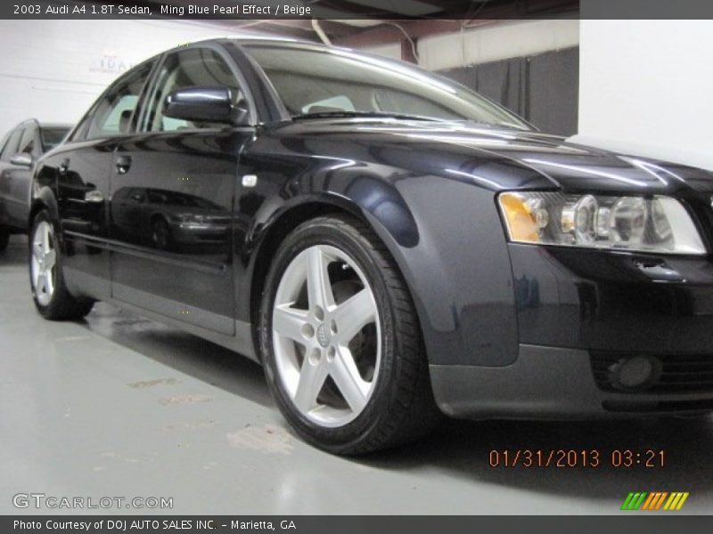 Ming Blue Pearl Effect / Beige 2003 Audi A4 1.8T Sedan