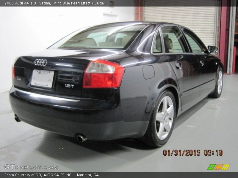 Ming Blue Pearl Effect / Beige 2003 Audi A4 1.8T Sedan
