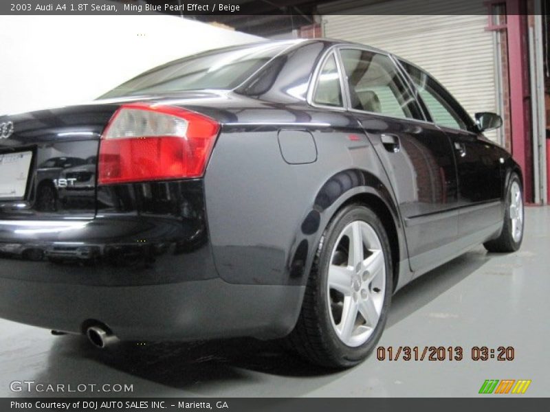 Ming Blue Pearl Effect / Beige 2003 Audi A4 1.8T Sedan