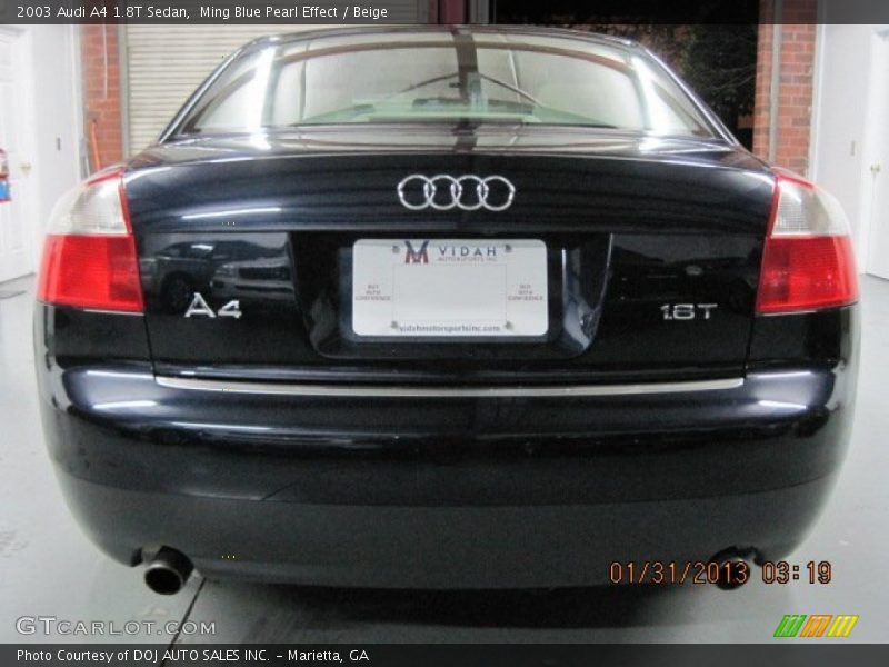 Ming Blue Pearl Effect / Beige 2003 Audi A4 1.8T Sedan