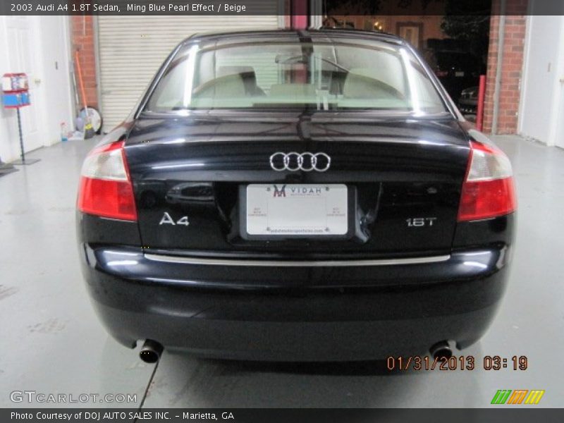 Ming Blue Pearl Effect / Beige 2003 Audi A4 1.8T Sedan