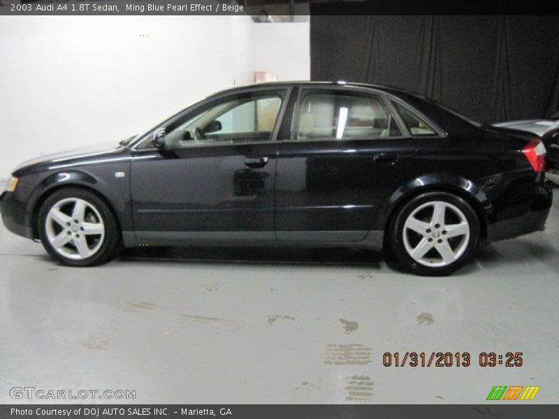 Ming Blue Pearl Effect / Beige 2003 Audi A4 1.8T Sedan