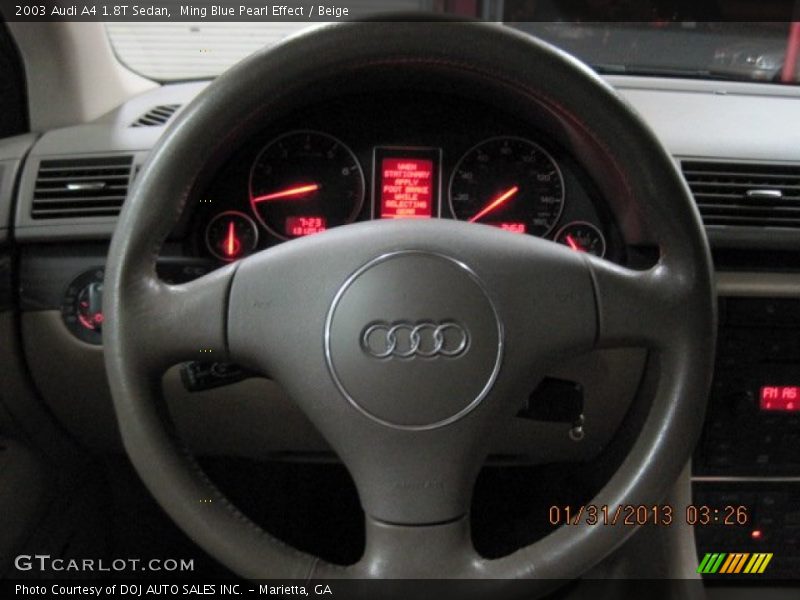 Ming Blue Pearl Effect / Beige 2003 Audi A4 1.8T Sedan