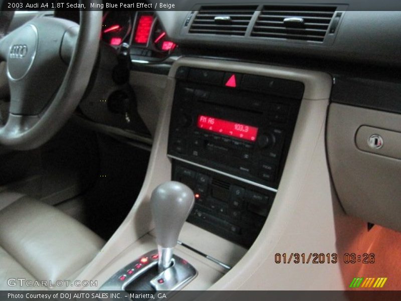 Ming Blue Pearl Effect / Beige 2003 Audi A4 1.8T Sedan
