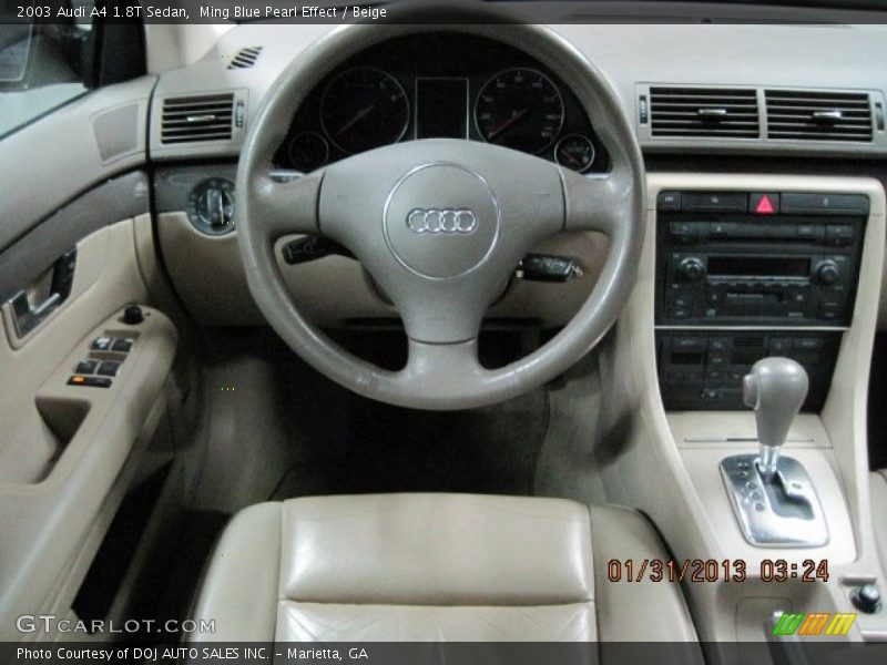 Ming Blue Pearl Effect / Beige 2003 Audi A4 1.8T Sedan