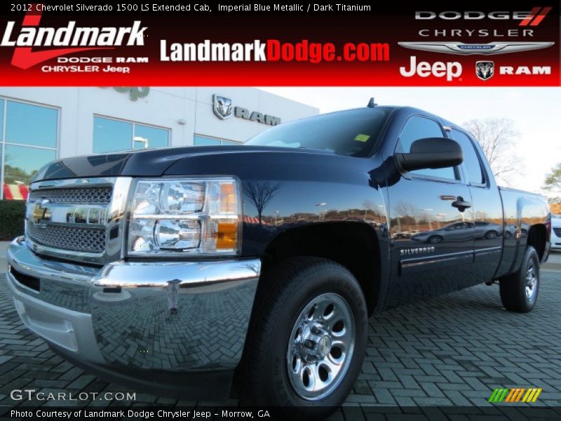 Imperial Blue Metallic / Dark Titanium 2012 Chevrolet Silverado 1500 LS Extended Cab