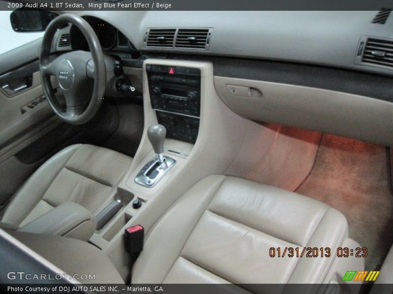 Ming Blue Pearl Effect / Beige 2003 Audi A4 1.8T Sedan