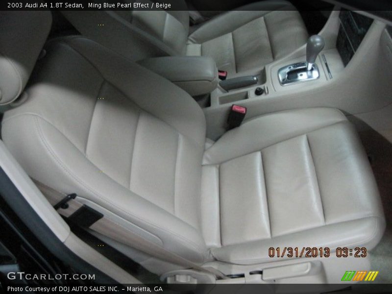 Ming Blue Pearl Effect / Beige 2003 Audi A4 1.8T Sedan