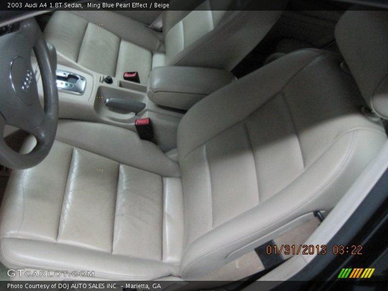 Ming Blue Pearl Effect / Beige 2003 Audi A4 1.8T Sedan