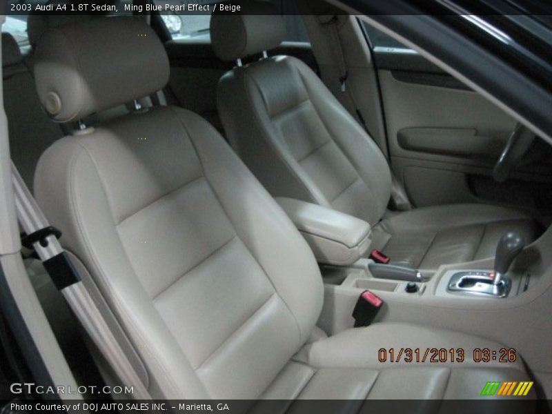 Ming Blue Pearl Effect / Beige 2003 Audi A4 1.8T Sedan
