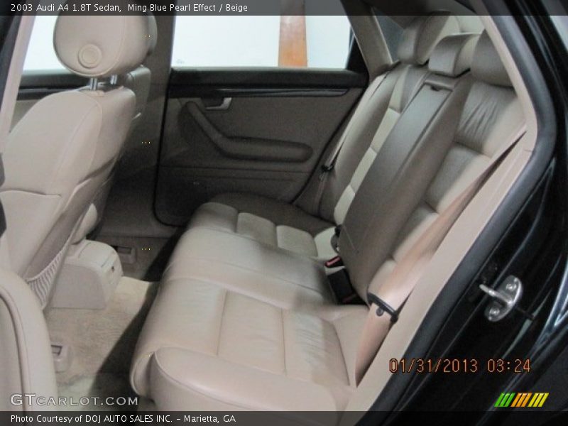 Ming Blue Pearl Effect / Beige 2003 Audi A4 1.8T Sedan