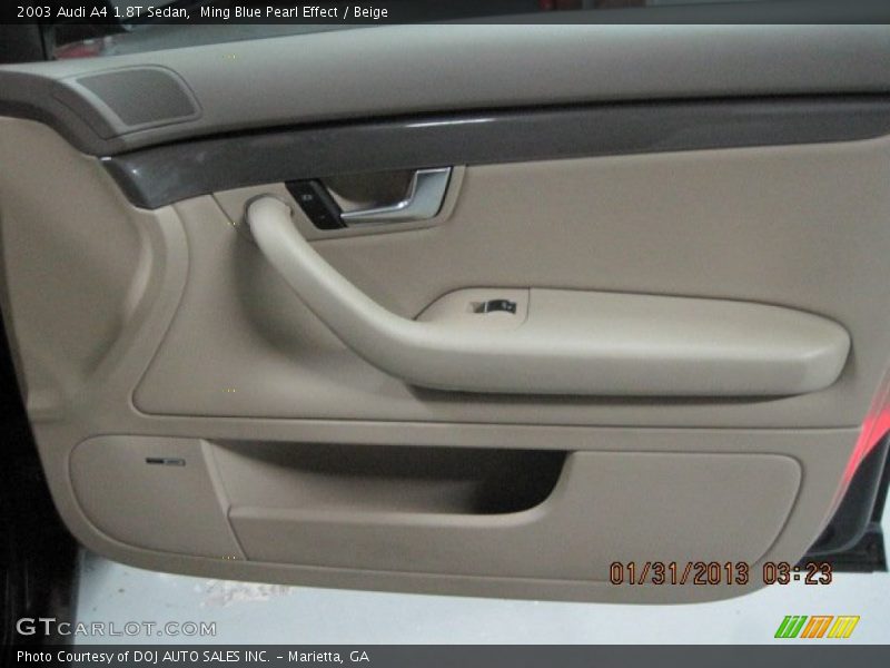 Ming Blue Pearl Effect / Beige 2003 Audi A4 1.8T Sedan
