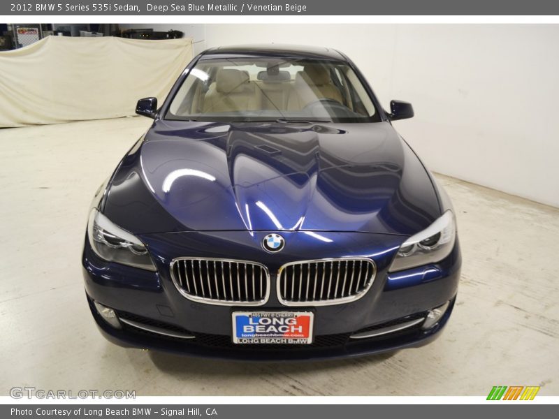 Deep Sea Blue Metallic / Venetian Beige 2012 BMW 5 Series 535i Sedan