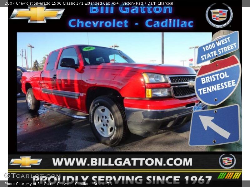 Victory Red / Dark Charcoal 2007 Chevrolet Silverado 1500 Classic Z71 Extended Cab 4x4