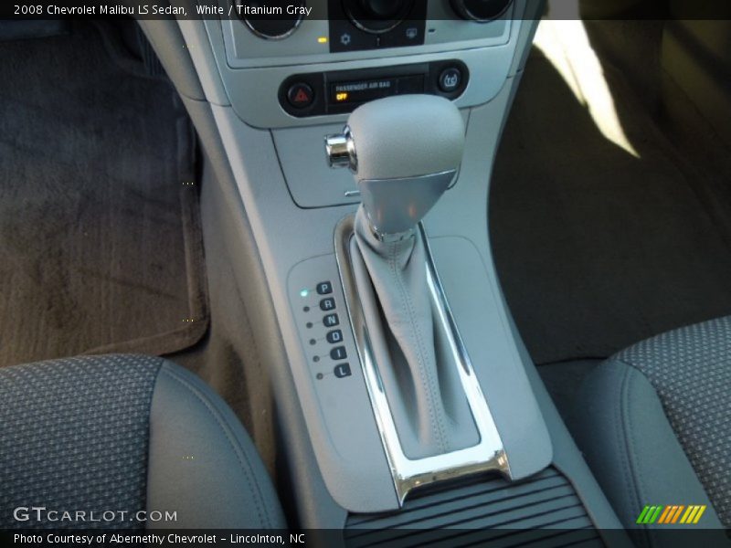 White / Titanium Gray 2008 Chevrolet Malibu LS Sedan