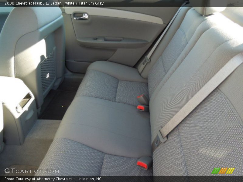 White / Titanium Gray 2008 Chevrolet Malibu LS Sedan