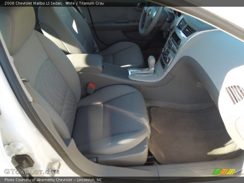 White / Titanium Gray 2008 Chevrolet Malibu LS Sedan