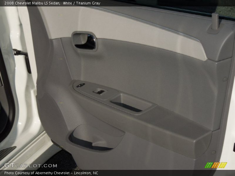 White / Titanium Gray 2008 Chevrolet Malibu LS Sedan