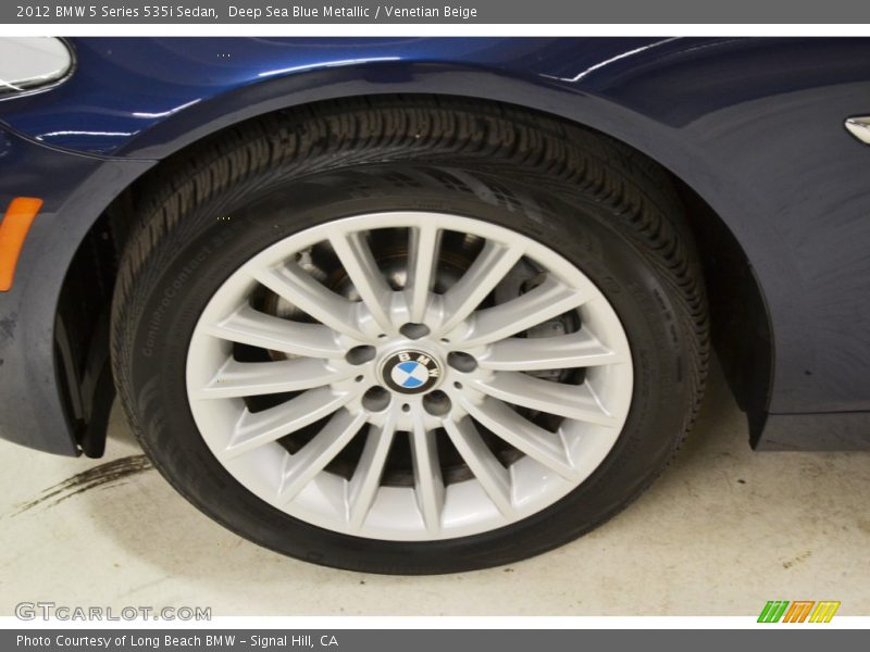 Deep Sea Blue Metallic / Venetian Beige 2012 BMW 5 Series 535i Sedan