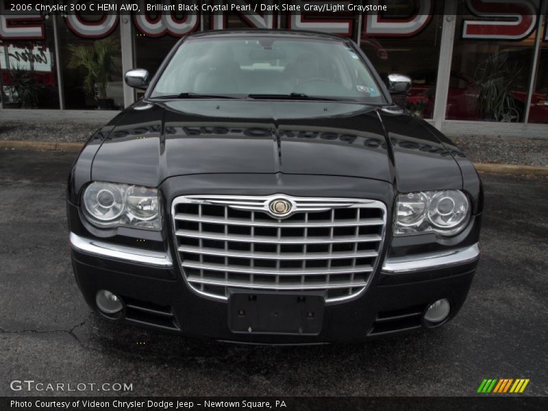 Brilliant Black Crystal Pearl / Dark Slate Gray/Light Graystone 2006 Chrysler 300 C HEMI AWD