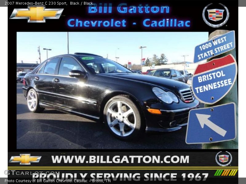Black / Black 2007 Mercedes-Benz C 230 Sport
