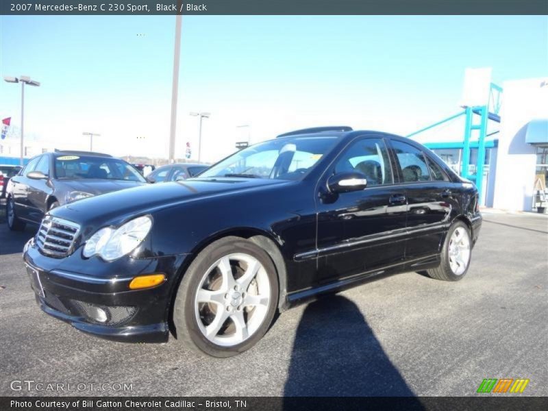Black / Black 2007 Mercedes-Benz C 230 Sport