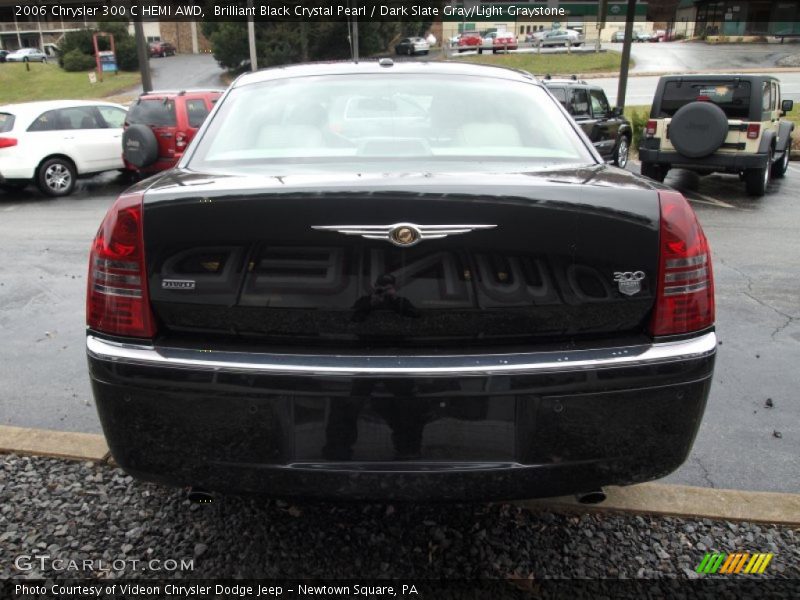 Brilliant Black Crystal Pearl / Dark Slate Gray/Light Graystone 2006 Chrysler 300 C HEMI AWD