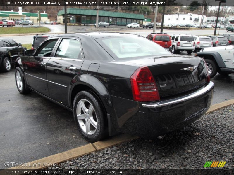 Brilliant Black Crystal Pearl / Dark Slate Gray/Light Graystone 2006 Chrysler 300 C HEMI AWD