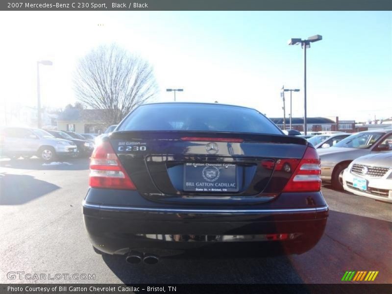 Black / Black 2007 Mercedes-Benz C 230 Sport