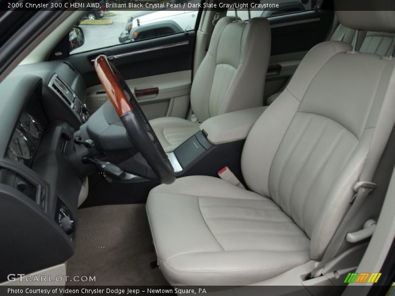 Brilliant Black Crystal Pearl / Dark Slate Gray/Light Graystone 2006 Chrysler 300 C HEMI AWD