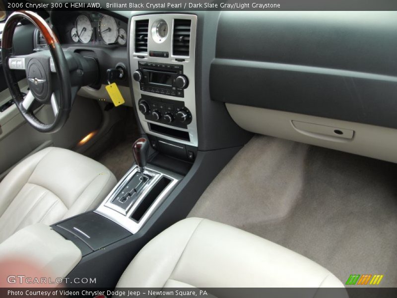 Brilliant Black Crystal Pearl / Dark Slate Gray/Light Graystone 2006 Chrysler 300 C HEMI AWD