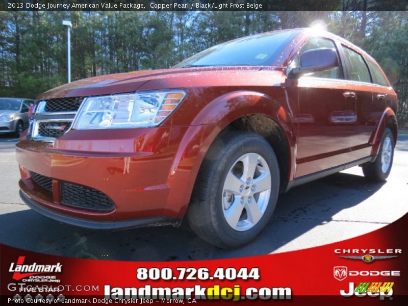 Copper Pearl / Black/Light Frost Beige 2013 Dodge Journey American Value Package