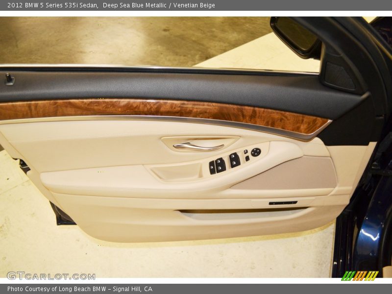 Deep Sea Blue Metallic / Venetian Beige 2012 BMW 5 Series 535i Sedan