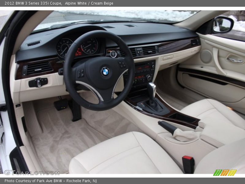 Alpine White / Cream Beige 2012 BMW 3 Series 335i Coupe