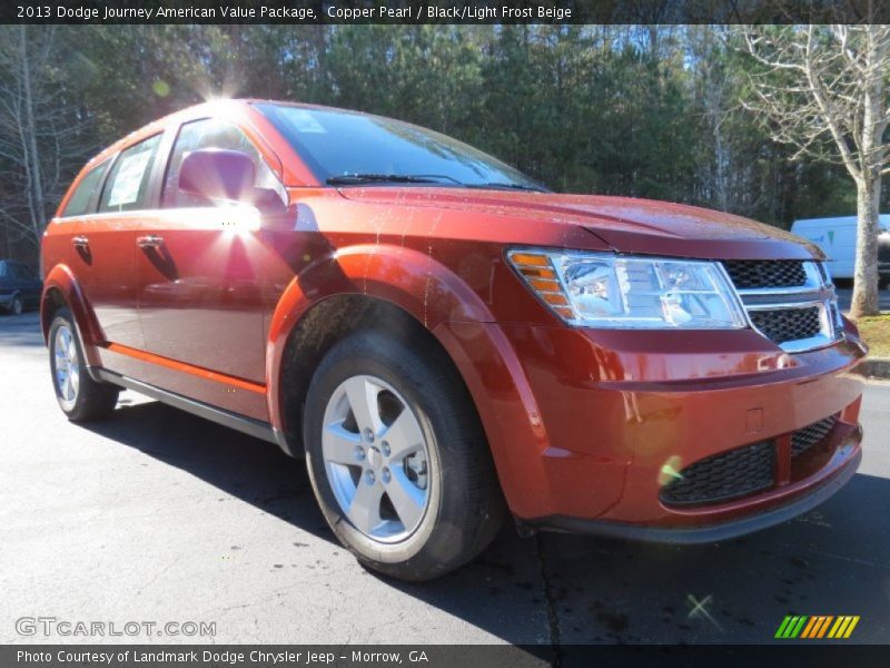 Copper Pearl / Black/Light Frost Beige 2013 Dodge Journey American Value Package