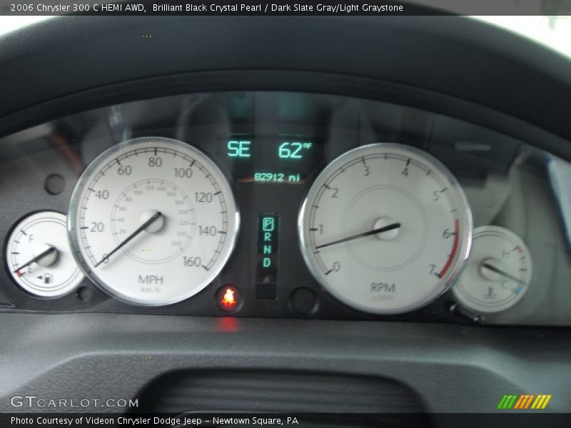 Brilliant Black Crystal Pearl / Dark Slate Gray/Light Graystone 2006 Chrysler 300 C HEMI AWD