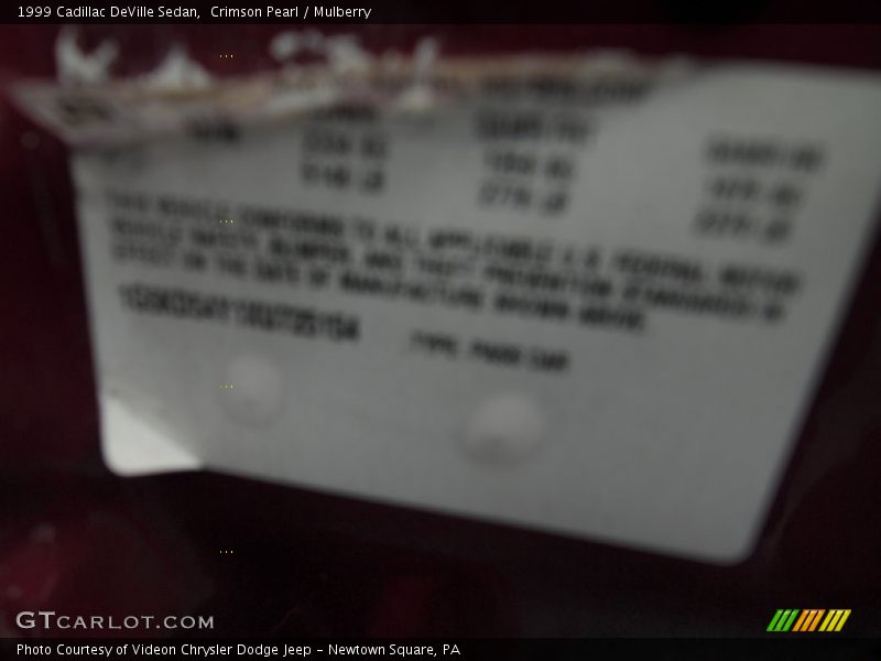 Crimson Pearl / Mulberry 1999 Cadillac DeVille Sedan