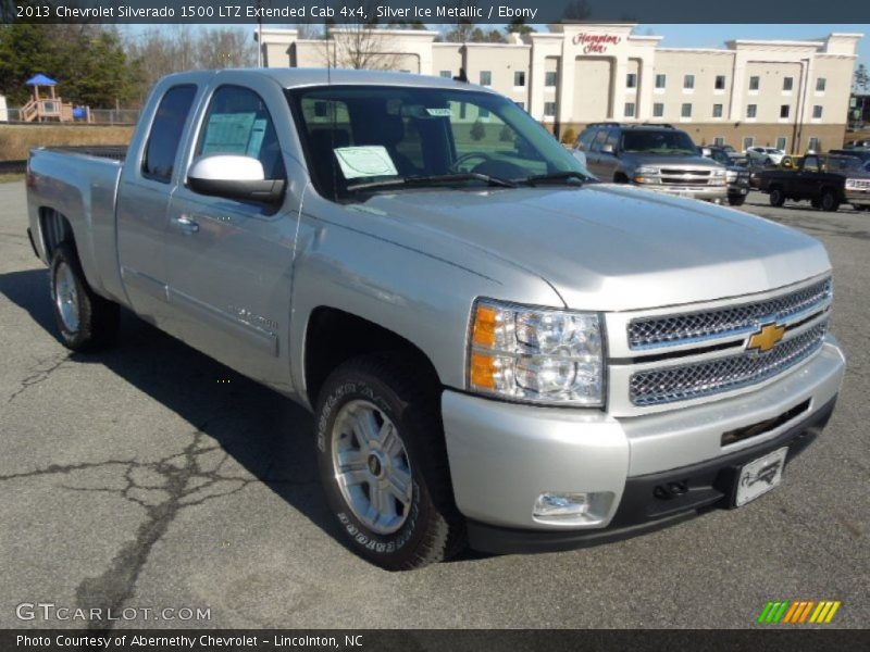 Silver Ice Metallic / Ebony 2013 Chevrolet Silverado 1500 LTZ Extended Cab 4x4