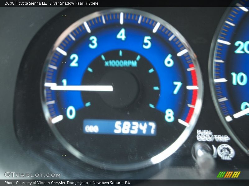 Silver Shadow Pearl / Stone 2008 Toyota Sienna LE